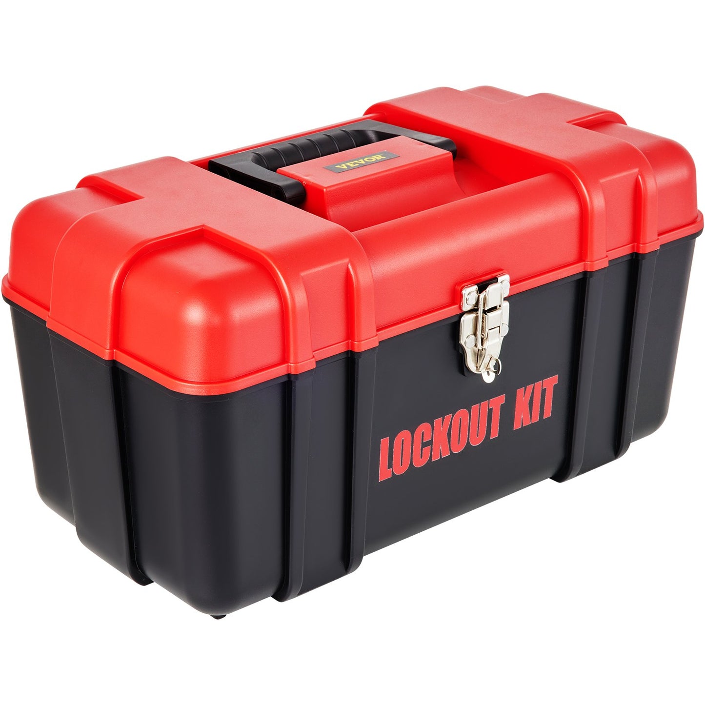 42-teiliges Lockout-Tagout-Kit, elektrisches Sicherheits-Lockout-Kit enthält Vorhängeschlösser, 5 Arten von Lockouts, Haspen, Etiketten und Riemen, Box, Lockout-Sicherheitswerkzeuge zum Entfernen elektrischer Gefahren in der Industrie, an Maschinen