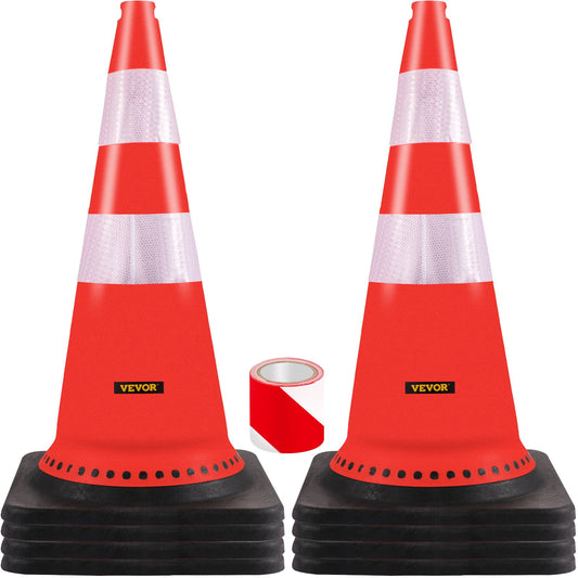 Safety Cones Trafikkoner 8 x 30" Orange reflekterande kragar Road Cones