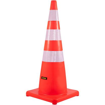 Safety Cones Trafikkoner 6 x 36" Orange reflekterande kragar Road Cones