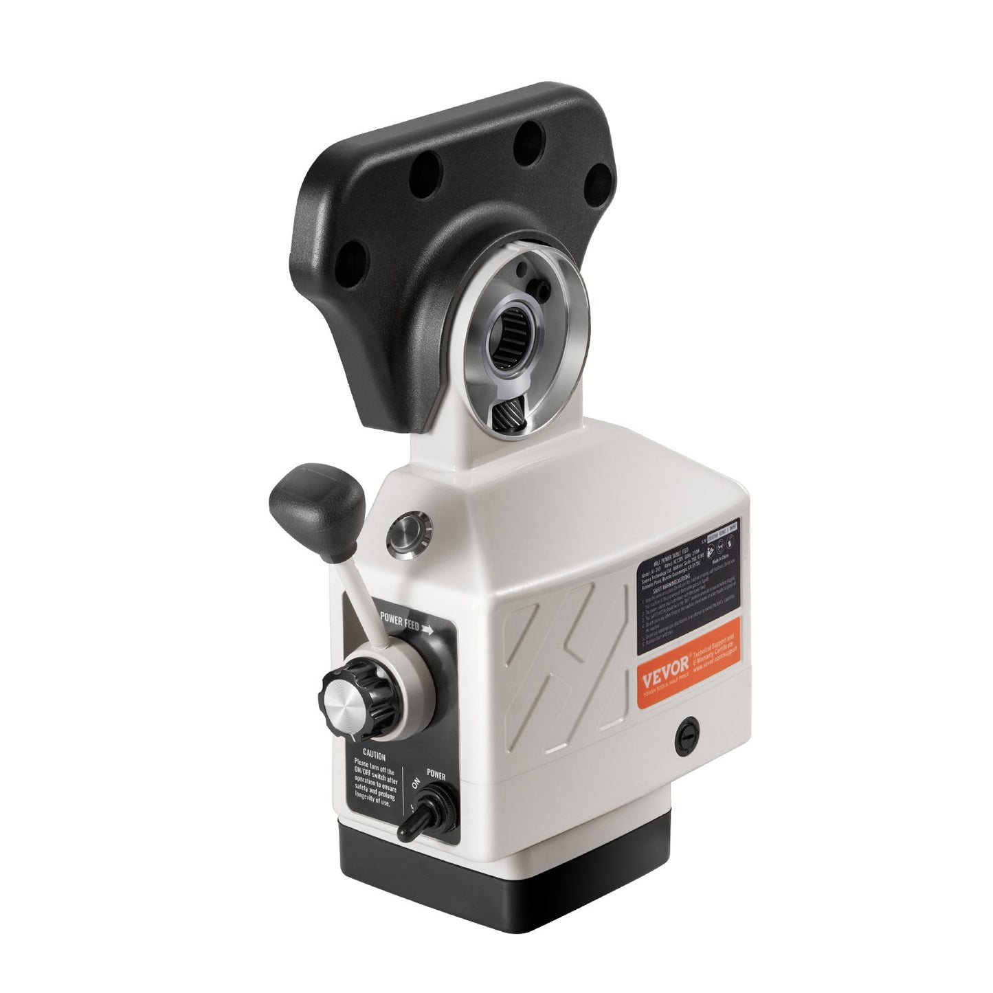 X-Axis Power Feed for Milling Machine, 150 in-lb Torque, 0-200RPM Adjustable Rotate Speed 120V Power Table Feed Mill Feeder, for Bridgeport Some Knee Type Mills with a 5/8" End Shaft Diameter