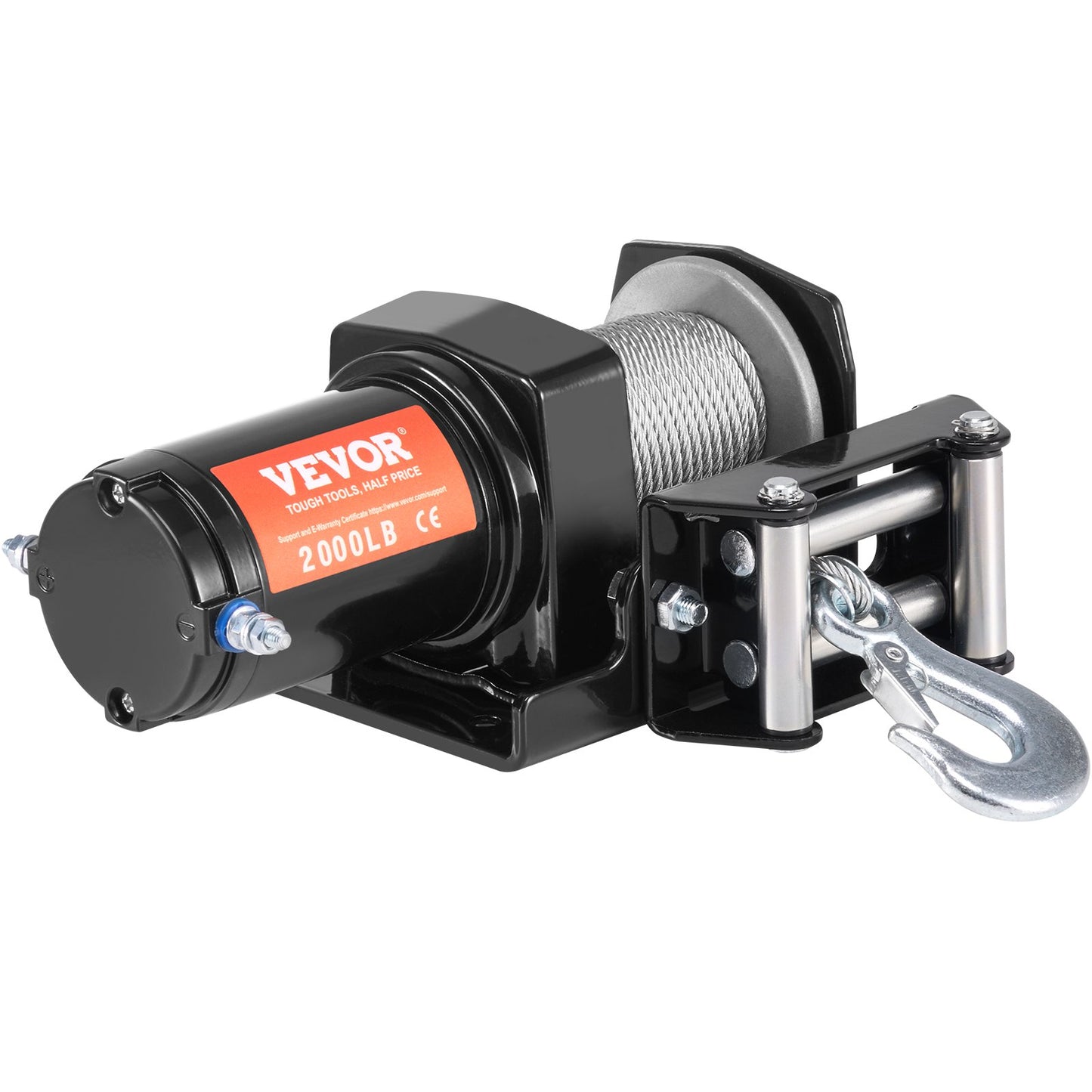 Elektrische Seilwinde ATV UTV 2000 lb Stahlkabel IP 55 wasserdichte kabelgebundene Steuerung