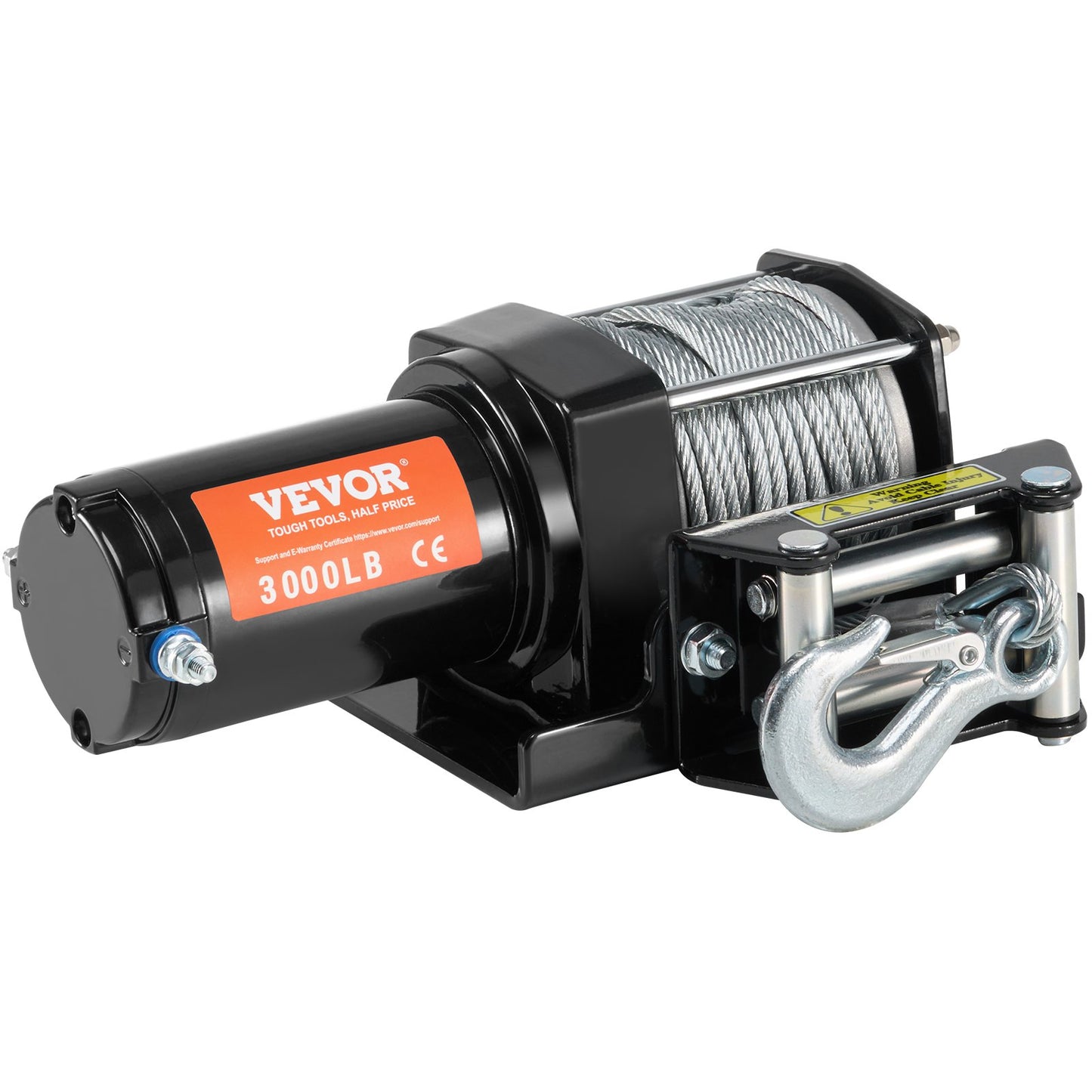 Electric Winch ATV UTV 3000 lb Steel Cable IP55 Waterproof Wired Control