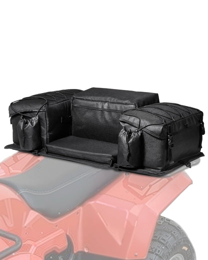 50L ATV Rear Storage Bag 600D Oxford Fabric Rear Cargo Bag &amp; Sponge Pad