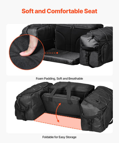 74L ATV Bakre förvaringsväska 600D Oxford Cloth Bakre Cargo Bag & Svampkudde