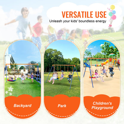 Gungsatser för bakgård 1 fat 2 bältes gungstolar A-ram metallstativ