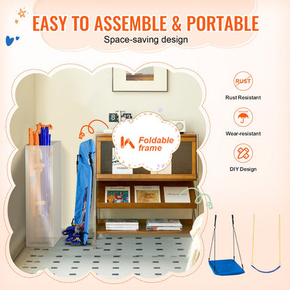 Gungsatser för bakgård 6 i 1 gungsats 440lbs Kapacitet metall gungsats