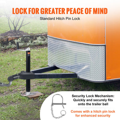 A-Rahmen-Anhängerkupplung, passend für 2-Zoll-Kugelkopfgröße, 7000 lbs Anhängelast, robuste Stahlkupplung, ideal zum Ziehen von Kombis, Pickups, SUVs, Wohnmobilen, schwarze Beschichtungsoberfläche