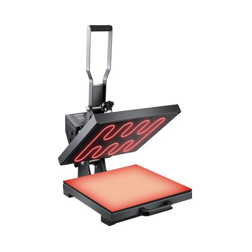 Heat Press, 15 x 15 inch Heat Press Machine for T-shirts, Fast and Even Heating, Easy to Use, High Pressure for Digital Industrial-Quality Sublimation Printer for Transfer Vinyl, T-shirt, Black