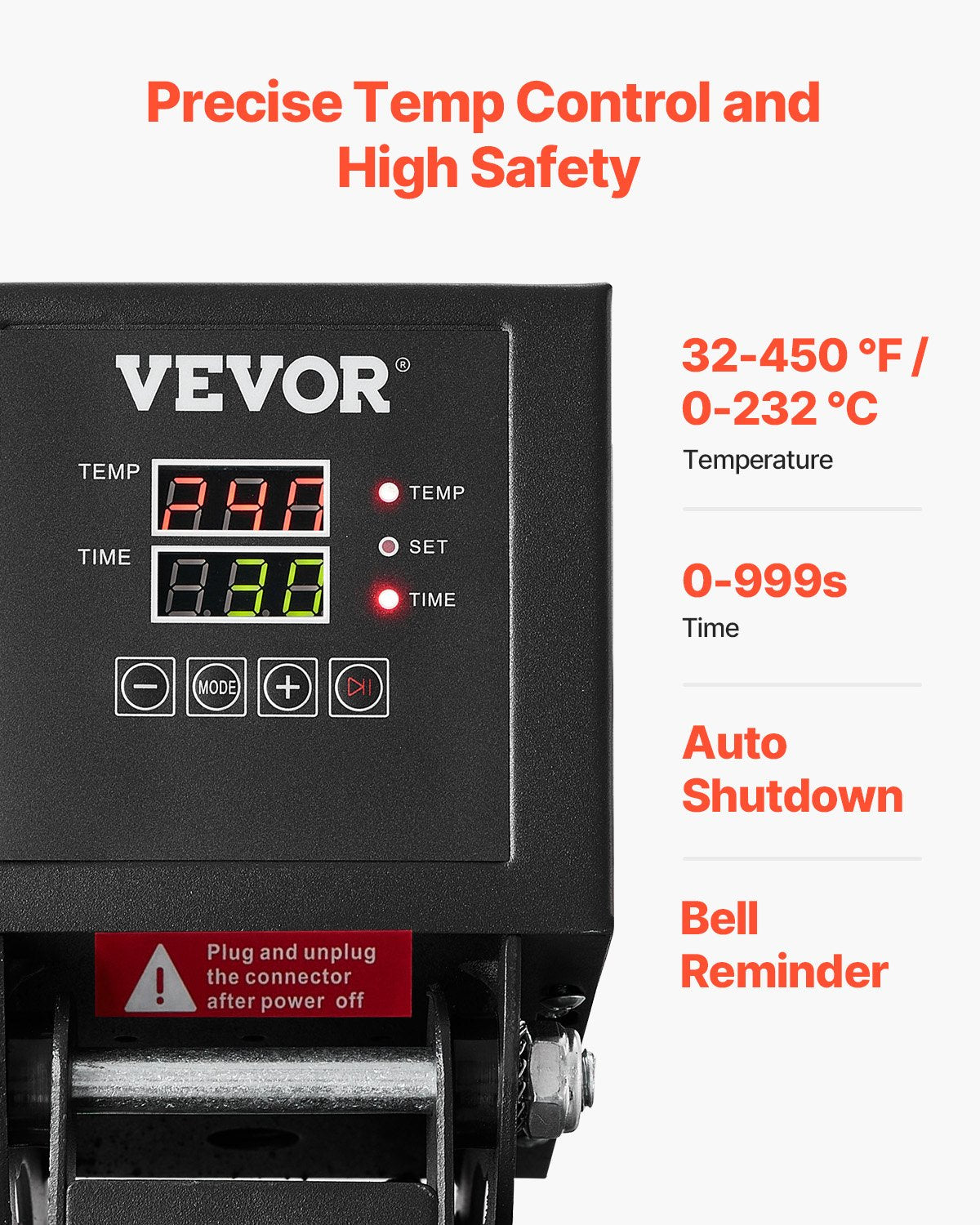 Heat Press, 15 x 15 inch Heat Press Machine for T-shirts, Fast and Even Heating, Easy to Use, High Pressure for Digital Industrial-Quality Sublimation Printer for Transfer Vinyl, T-shirt, Black