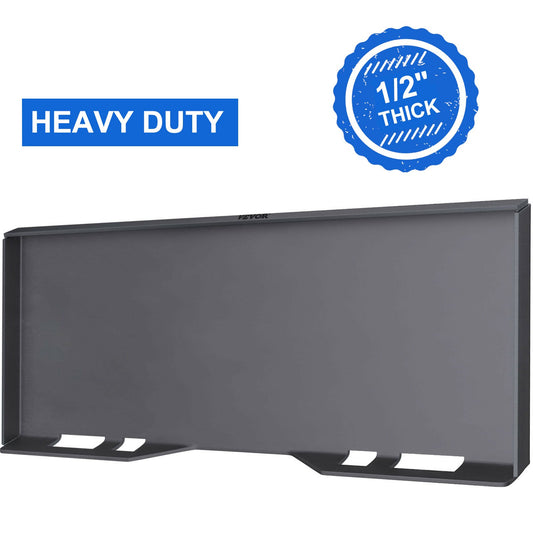 Skid Steer Monteringsplatta 0,47" Tjock Skid Steer fästplatta Högkvalitativt stål snabbfäste lastplatta med 3 extra svetsstänger Lätt att svetsa eller skruva fast till olika tillbehör