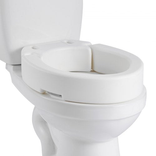 Raised Toilet Seat, 300 lbs Load Capacity, 3.5-Inch Lift Height, Commode Elevated Toilet Seat Riser with Enlarged Opening for Seniors, Elderly, Handicap, Disabled, Adults, Fits Elongated Bowl