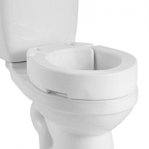 Raised Toilet Seat, 300 lbs Load Capacity, 3.5-Inch Lift Height, Commode Elevated Toilet Seat Riser with Enlarged Opening for Seniors, Elderly, Handicap, Disabled, and Adults, Fits Round Bowl