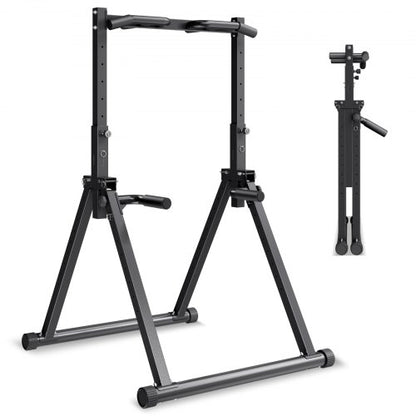 Pull Up Bar, 330LBS Capacity Portable Pullup Bar Station, Pullup Bars Free Standing with Triangular Structure & Heavy-Duty Steel Tube, 9 Level Height Adjustment Gravity Fitness for Arms, Back