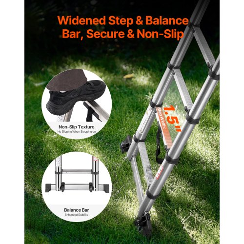 Teleskopleiter A-Rahmen Edelstahl 16,5 ft Ausziehleitern | EU