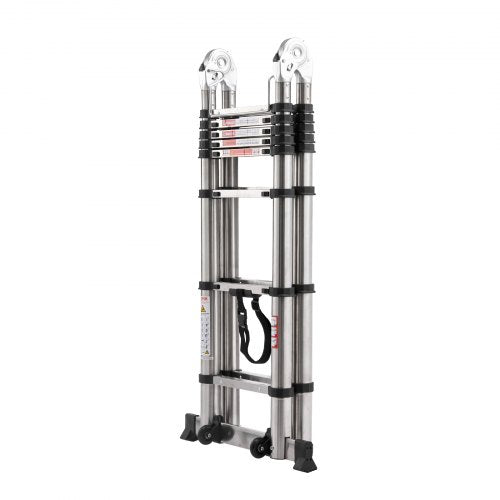 Teleskopleiter A-Rahmen Edelstahl 16,5 ft Ausziehleitern | EU