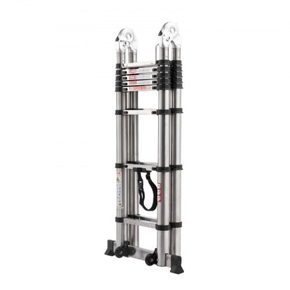 Teleskopleiter A-Rahmen Edelstahl 16,5 ft Ausziehleitern | EU