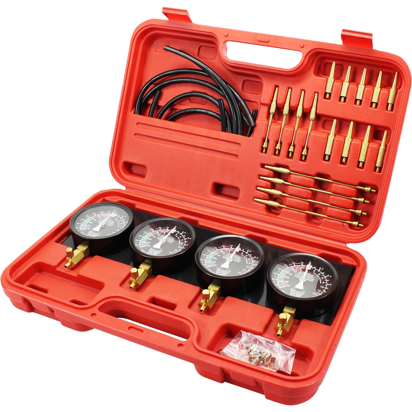 Fuel Vacuum Carburetor Synchronize Tool Kit Fuel Vacuum Carburetor Synchronizer Carb Sync Meter Set with Rubber Hose