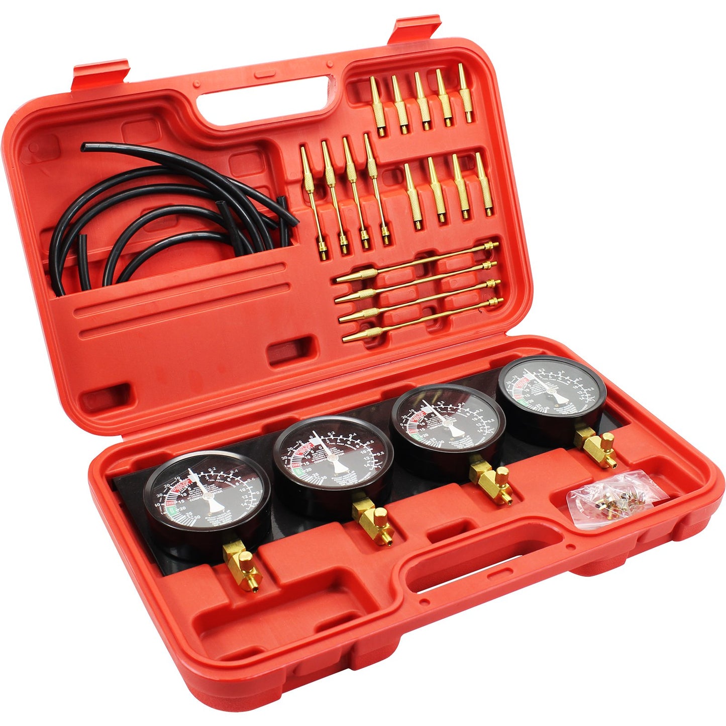 Fuel Vacuum Carburetor Synchronize Tool Kit Fuel Vacuum Carburetor Synchronizer Carb Sync Meter Set with Rubber Hose