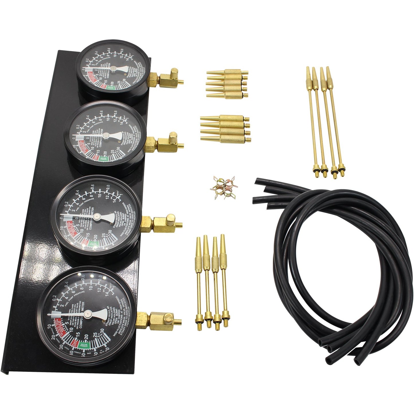 Fuel Vacuum Carburetor Synchronize Tool Kit Fuel Vacuum Carburetor Synchronizer Carb Sync Meter Set with Rubber Hose