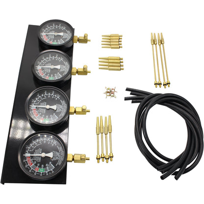 Fuel Vacuum Carburetor Synchronize Tool Kit Fuel Vacuum Carburetor Synchronizer Carb Sync Meter Set with Rubber Hose