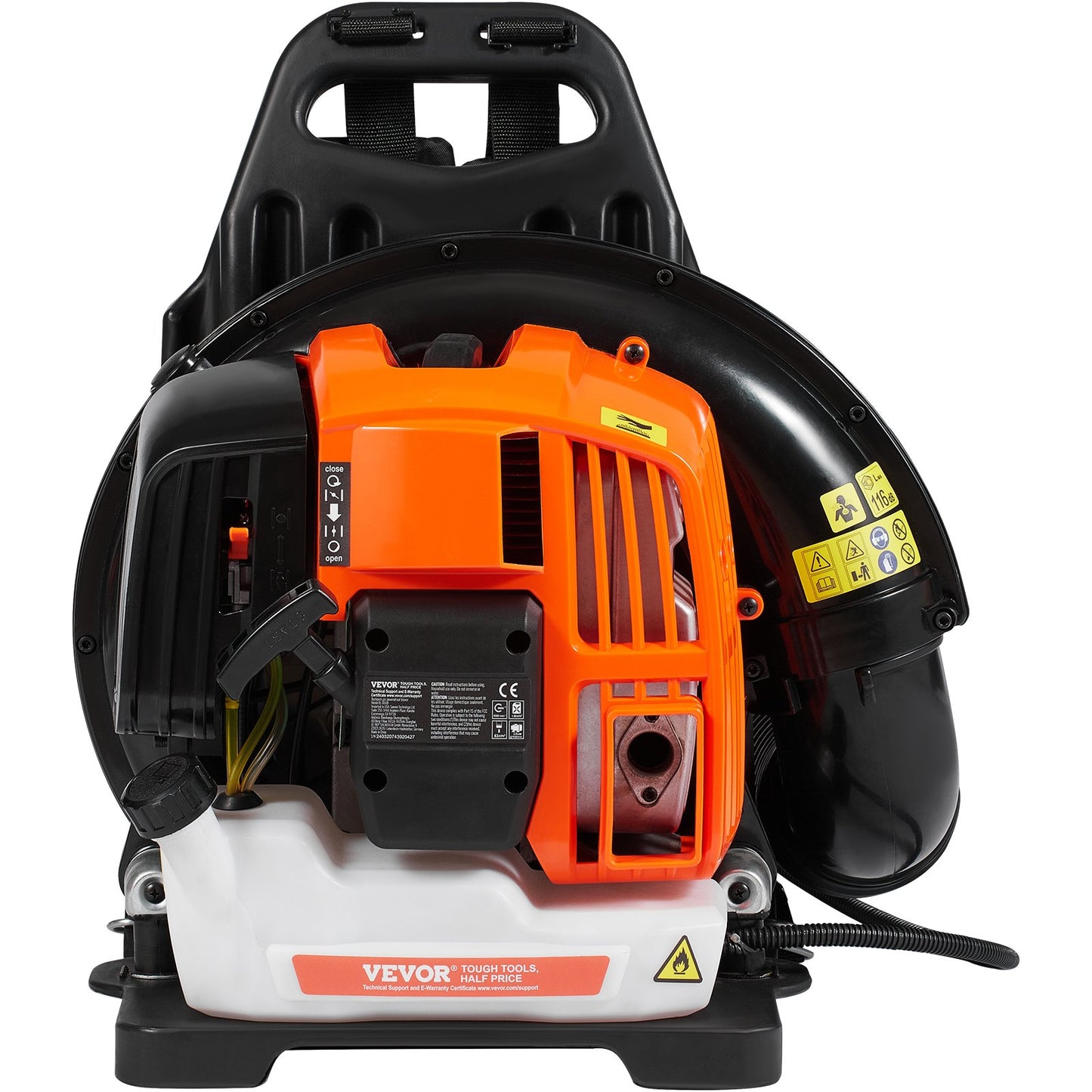 Ryggsäck Lövblåsare 52CC 2-takts Gas Lövblåsare 480CFM Luftvolym 175 MPH