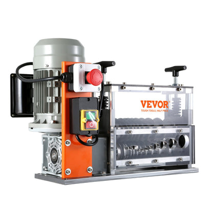 Automatic Wire Stripping Machine, 0.06''-1.57'' Electric Motorized Cable Stripper, 750W, 98ft/min Wire Stripper with Visible Stripping Depth Reference, 10 Channels for Copper Scrap Recycling