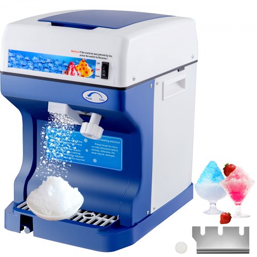 110V Electric Shaved Ice Machine 250W Snow Cone Maker Tabletop with Adjustable Ice Texture, Ice Shaving Machine 265LBs/hr for Home and Commerical Use