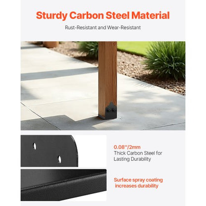 2 st 6x6 stolpfästen trästaketstolpankare innerstorlek 5,9x5,55 tum