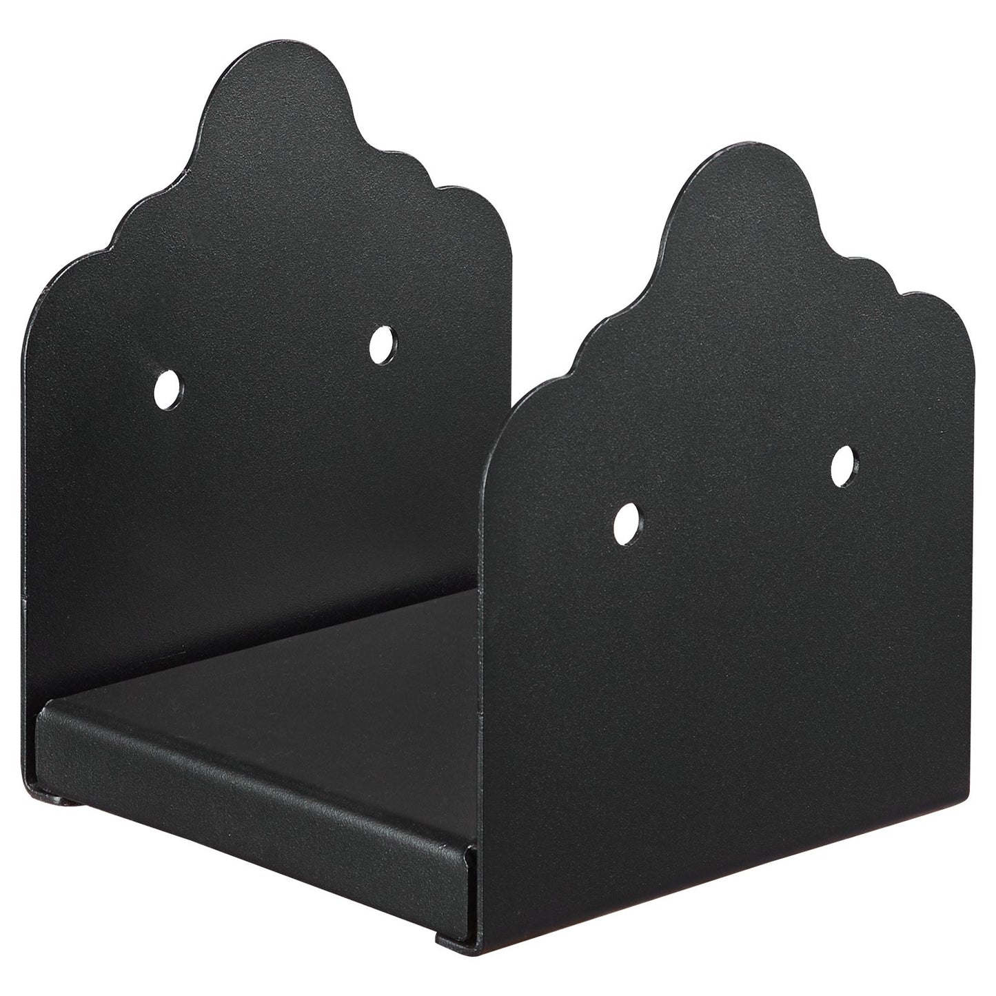 6x6 Post Base 2 Pcs, Inner Size 5.9x5.55 inch / 150x141 mm Post Brackets, Heavy Duty Carbon Steel Decking Posts, Wood Posts Brackets for Pavilion Deck Railing Support Deck Base Plate, Black