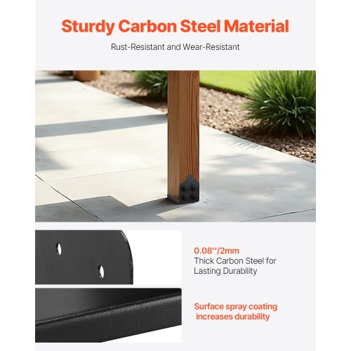 2 st. 8x8 stolpfästen trästaketstolpankare innerstorlek 7,9x7,5 tum