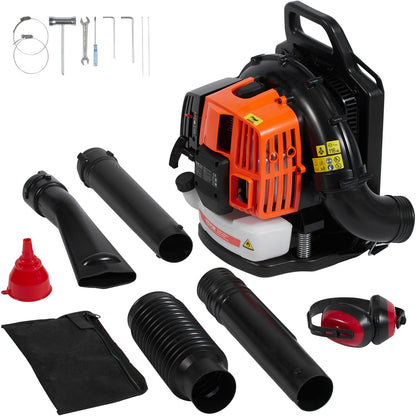 Rucksack-Laubbläser, 62 CC, 2-Takt-Benzin-Laubbläser, 1110 CFM Luftvolumen