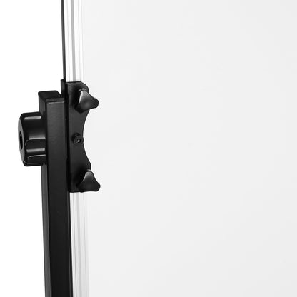 Magnetisches Whiteboard mit Rollen, doppelseitiges mobiles Whiteboard 24 x 48 Zoll, höhenverstellbares Whiteboard mit Rädern, 1 magnetischer Radiergummi und 3 Whiteboard-Markern und abnehmbarer Ablage für Büro und Schule