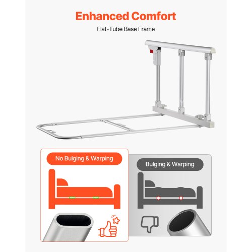 Hopfällbar sänggrind för äldre, 70 cm sängkant med fästrem, justerbar höjd, sängkant i metall med hög hållfasthet, handskydd för äldre personer, passar king size-säng, queen size-säng, full size-säng och twin-säng |  EU