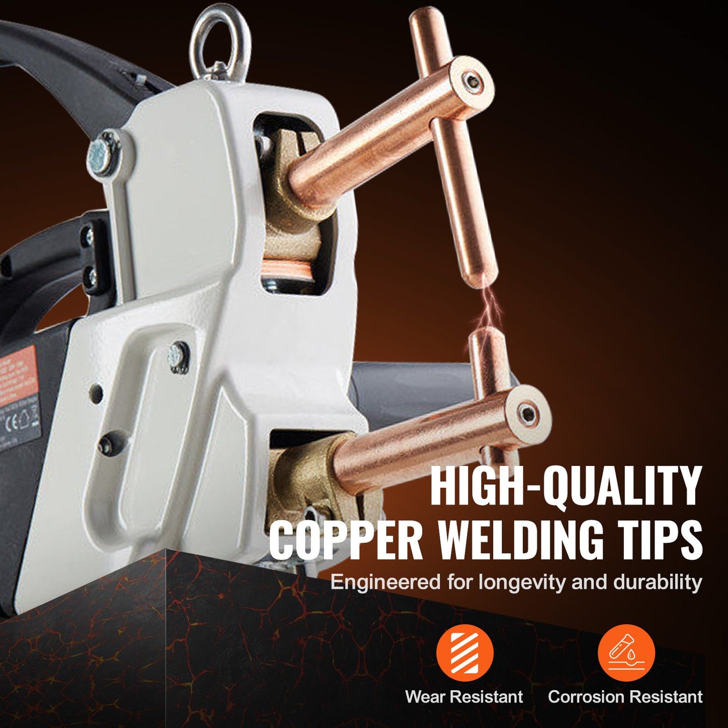 Bärbar punktsvetsmaskin, 4/25-tums tjock punktsvetsmaskin med 9,2KVA ingångskapacitet, handhållen svetsspetspistol Metallplåt punktsvetsmaskin för kolstål, rostfritt stål, aluminiumplåt