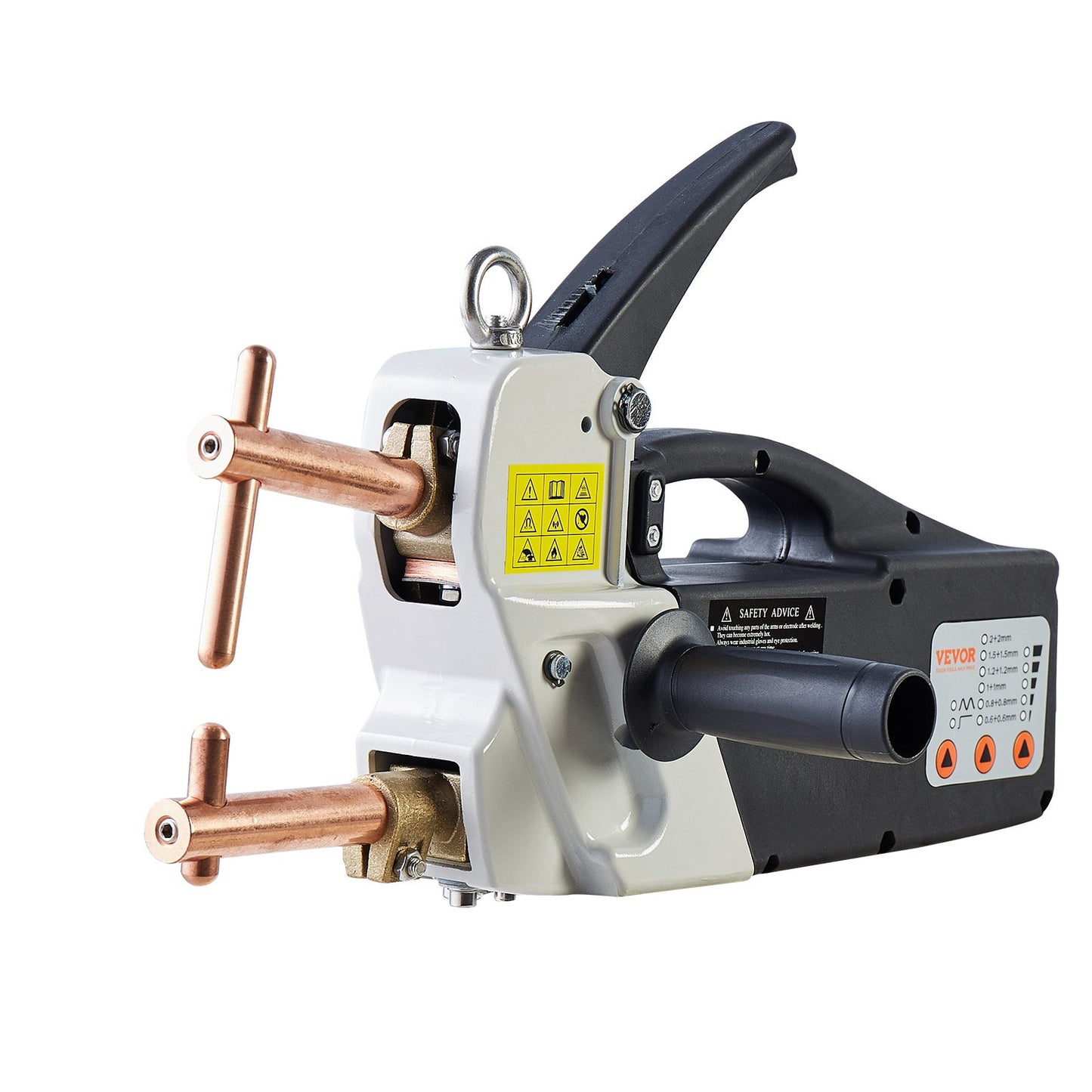 Bärbar punktsvetsmaskin, 4/25-tums tjock punktsvetsmaskin med 9,2KVA ingångskapacitet, handhållen svetsspetspistol Metallplåt punktsvetsmaskin för kolstål, rostfritt stål, aluminiumplåt