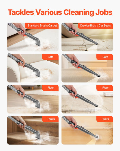 Carpet Cleaner Machine, 50.72 oz Clean Water Tank & 27.05 oz Dirty Water Tank, Portable Upholstery Shampooer, 11.5Kpa Handheld Furniture Extractor, Spot and Stain Deep Cleaner for Rug Couch Car