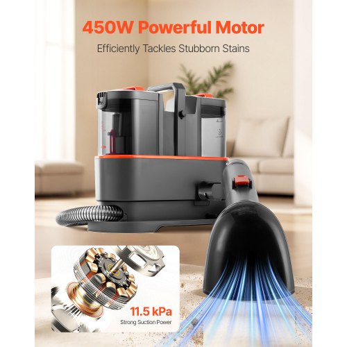 Tragbare Teppichreinigungsmaschine 11,5 kPa Möbelreinigung für Teppiche und Autos | EU