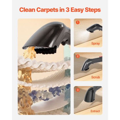 Tragbare Teppichreinigungsmaschine 11,5 kPa Möbelreinigung für Teppiche und Autos | EU