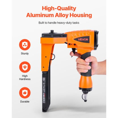 Pneumatisk häftpistol för kartongförslutning, 13 Gauge Pneumatisk häftpistol för kartong för 34,8 mm krona 16 mm och 19 mm längd, djupjusterbar 70-120 PSI lufthäftpistol för lådor, kartongförslutning, förpackning |  EU