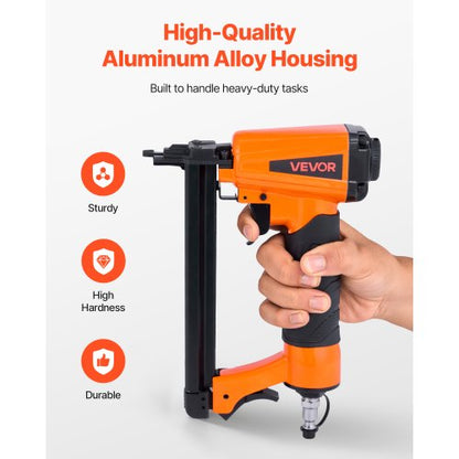 pneumatisk häftpistol, 20 gauge T50 pneumatisk möbelhäftpistol för 10,8 mm krona, 4 mm-16 mm längdklammer, 70-110 PSI lufthäftpistol för träbearbetning, möbelbearbetning, tyg, hantverk, gör-det-själv-projekt |  EU