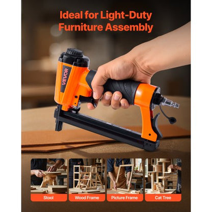 pneumatisk häftpistol, 20 gauge T50 pneumatisk möbelhäftpistol för 10,8 mm krona, 4 mm-16 mm längdklammer, 70-110 PSI lufthäftpistol för träbearbetning, möbelbearbetning, tyg, hantverk, gör-det-själv-projekt |  EU