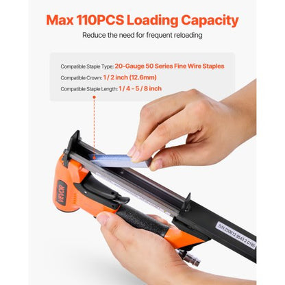 pneumatisk häftpistol, 20 gauge lufthäftpistol för möbelbeklädnad, för 50-seriens fintrådshäftklamrar, 12,8 mm krona, 6 mm-16 mm längd, max 110 st. lufthäftpistol för möbelbeklädnad, träbearbetning, gör-det-själv-projekt |  EU