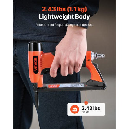 pneumatisk häftpistol, 20 gauge långspetsad häftpistol för möbelbeklädnad, för 50-seriens fintrådshäftklamrar, 12,8 mm krona, 6 mm-16 mm längd, max 110 st. lufthäftpistol för möbelbeklädnad, träbearbetning, gör-det-själv |  EU