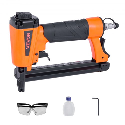 Pneumatic Staple Gun, 20 Gauge T50 Pneumatic Upholstery Stapler for 7/16" Crown 5/32"-5/8" Length Staples, 70-110 PSI Air Staple Gun for Woodworking, Upholstering, Fabric, Crafts, DIY Projects