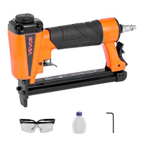 Pneumatic Staple Gun, 21 Gauge Pneumatic Upholstery Stapler for 80 Series 1/2-inch Crown 1/4"-5/8" Length Staples, 70-110 PSI Air Staple Gun for Woodworking, Upholstering, Crafts, DIY Projects