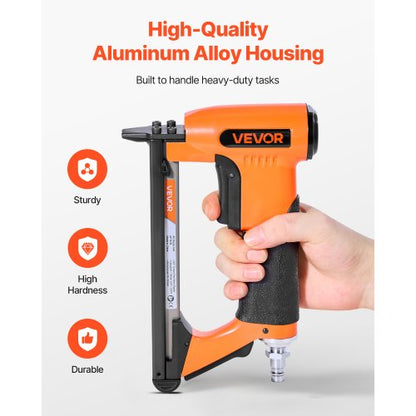 pneumatisk häftpistol, 21 gauge lufthäftpistol för möbelbeklädnad, för 80-seriens fintrådshäftklamrar, 12,8 mm krona, 6 mm -16 mm längd, max 150 st. lufthäftpistol för möbelbeklädnad, träbearbetning, gör-det-själv-projekt |  EU