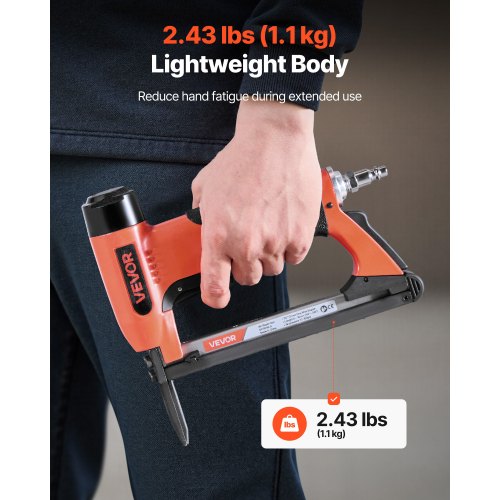 pneumatisk häftpistol, 21 gauge långspetsad häftpistol för möbelbeklädnad i 80-serien, fintrådshäftklamrar, 12,8 mm krona, 6 mm-16 mm längd, max 150 st. lufthäftpistol för möbelbeklädnad, träbearbetning, gör-det-själv |  EU