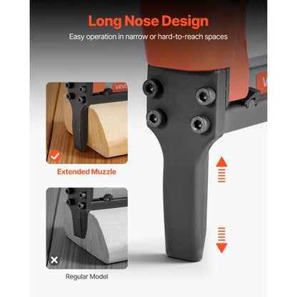 pneumatisk häftpistol, 22 gauge långspetsad häftpistol för möbelbeklädnad, för 71-seriens fintrådshäftklamrar, 9,5 mm krona, 6 mm-16 mm längd, max 180 st. lufthäftpistol för möbelbeklädnad, träbearbetning, gör-det-själv |  EU