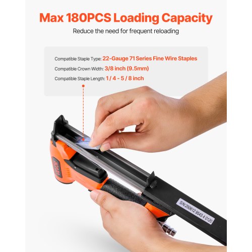 pneumatisk häftpistol, 22 gauge lufthäftpistol för möbelbeklädnad, för 71-seriens fintrådshäftklamrar, 9,5 mm krona, 6–16 mm längd, max 180 st. lufthäftpistol för möbelbeklädnad, träbearbetning och gör-det-själv-projekt |  EU