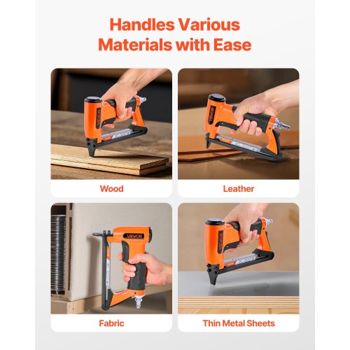 pneumatisk häftpistol, 22 gauge lufthäftpistol för möbelbeklädnad, för 71-seriens fintrådshäftklamrar, 9,5 mm krona, 6–16 mm längd, max 180 st. lufthäftpistol för möbelbeklädnad, träbearbetning och gör-det-själv-projekt |  EU